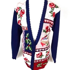 Jantzen Ugly Christmas Sweater Cardigan